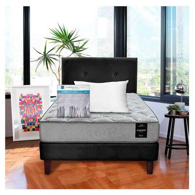 Imagen 1 del producto Cama Europea Latam Home 1,5 Plazas Cannon Negro