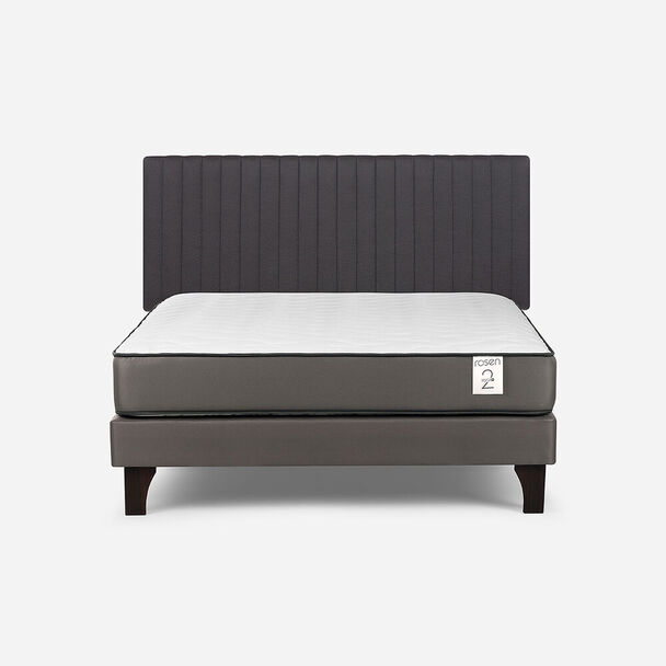 Cama Europea Rosen 2 Plazas New Style 2 Plus + Respaldo Lucio