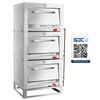 Horno Semi Industrial Ticgas 3 Cámaras Inox 65x65 Gas Licuado