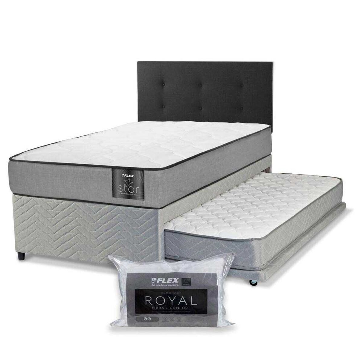 Divan Flex 1,5 Plazas Star + 1 Respaldo + 1 Almohada