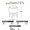 Pouf Latam Home Nantes PU Negro