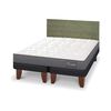 Cama Europea CIC Base Dividida King Anatomic + Respaldo Villarrica Olivo
