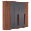 Clóset Onessta Buriti 6 Puertas 4 Cajones Jatoba Grafito