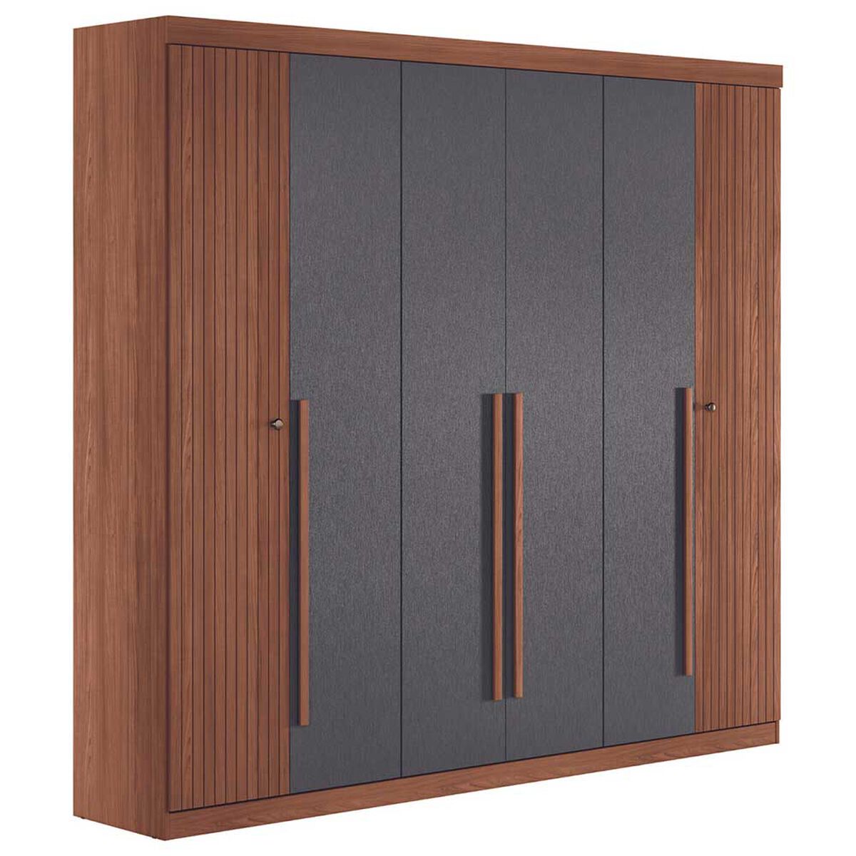 Clóset Onessta Buriti 6 Puertas 4 Cajones Jatoba Grafito