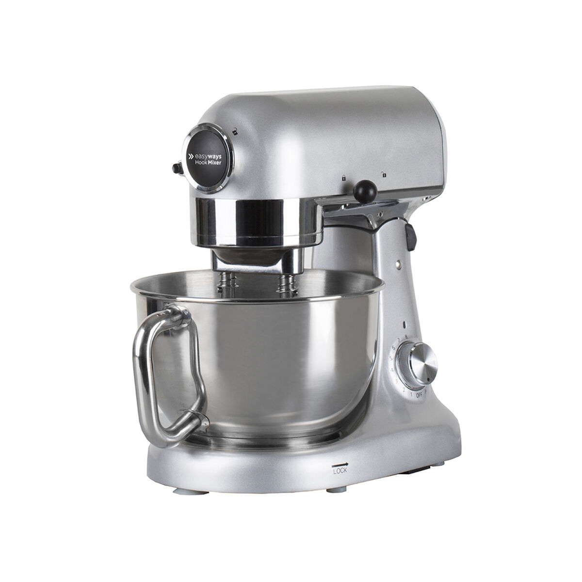 Batidora de Pedestal EasyWays Hook Mixer 4,7 lts. Silver
