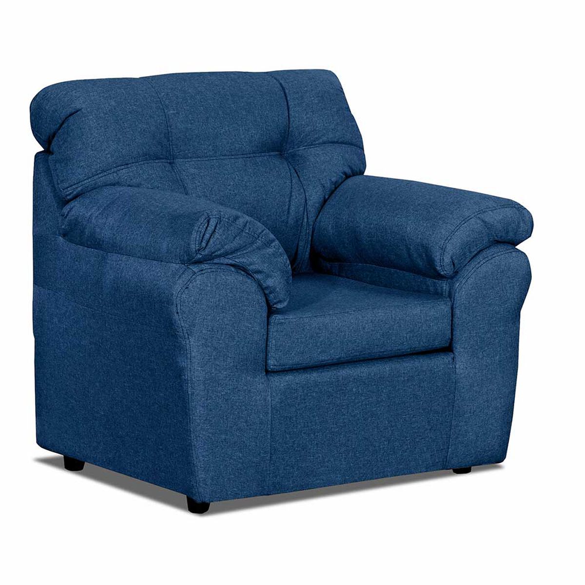 Juego de Living Deco Outlet Polonia Sofá 3 Cuerpos + Dos Sillones 1 Cuerpo Azul