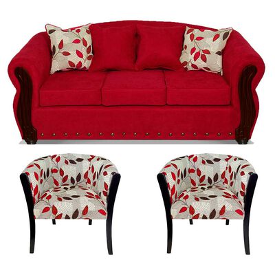 Imagen 1 del producto Juego de Living Elegant Detail Bartolucci Sofá 3 Cuerpos + Dos Sillones 1 Cuerpo Crudo