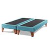 Base Europea Dividida Latam Home 2 Plazas Zen Tela Velvet Turquesa