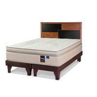 Cama Europea Flex Base Dividida 2 Plazas Maximo Cobre + Respaldo Colonia