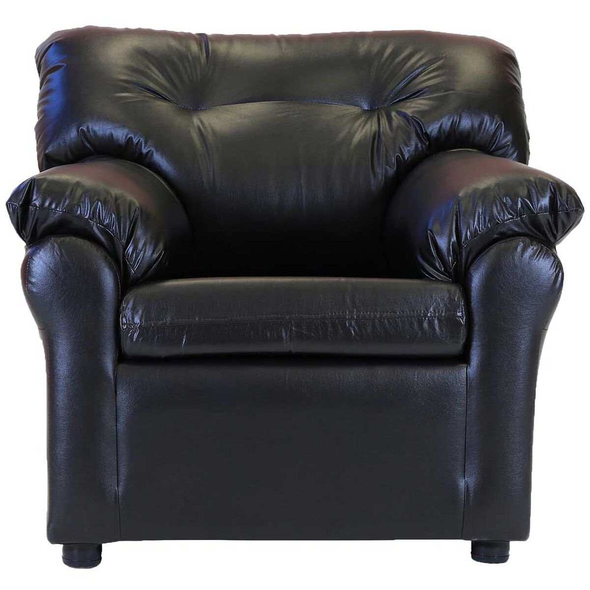 Juego de Living Muebles America Santa Fe Sofá 2 Cuerpos + Dos Sillones 1 Cuerpo Negro