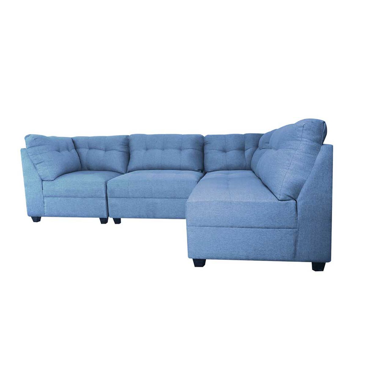 Sofá Seccional Derecho Deco Class Munich 5 Cuerpos Azul
