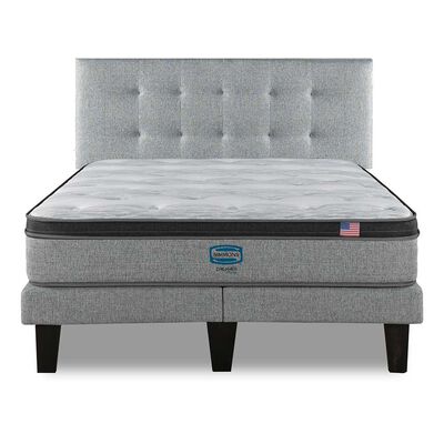 Cama Europea Simmons 2 Plazas Dreamer Plazasus Box + Respaldo Urban Plazasata