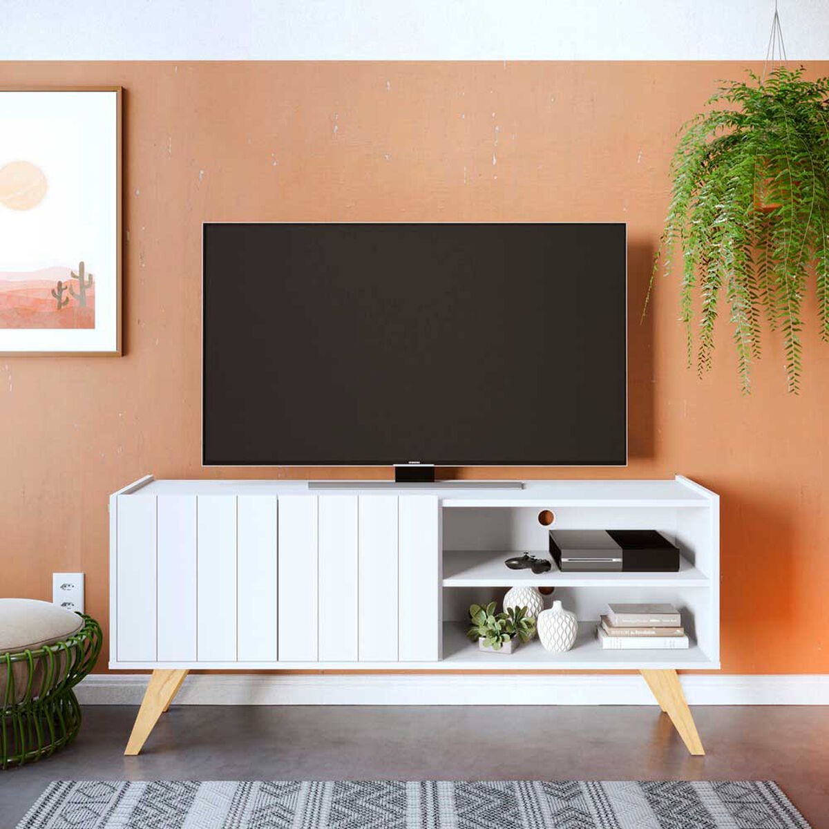Rack TV Space Altavision Hasta 55" Blanco