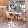 Juego de Comedor Roca Nara 6 Sillas Beige