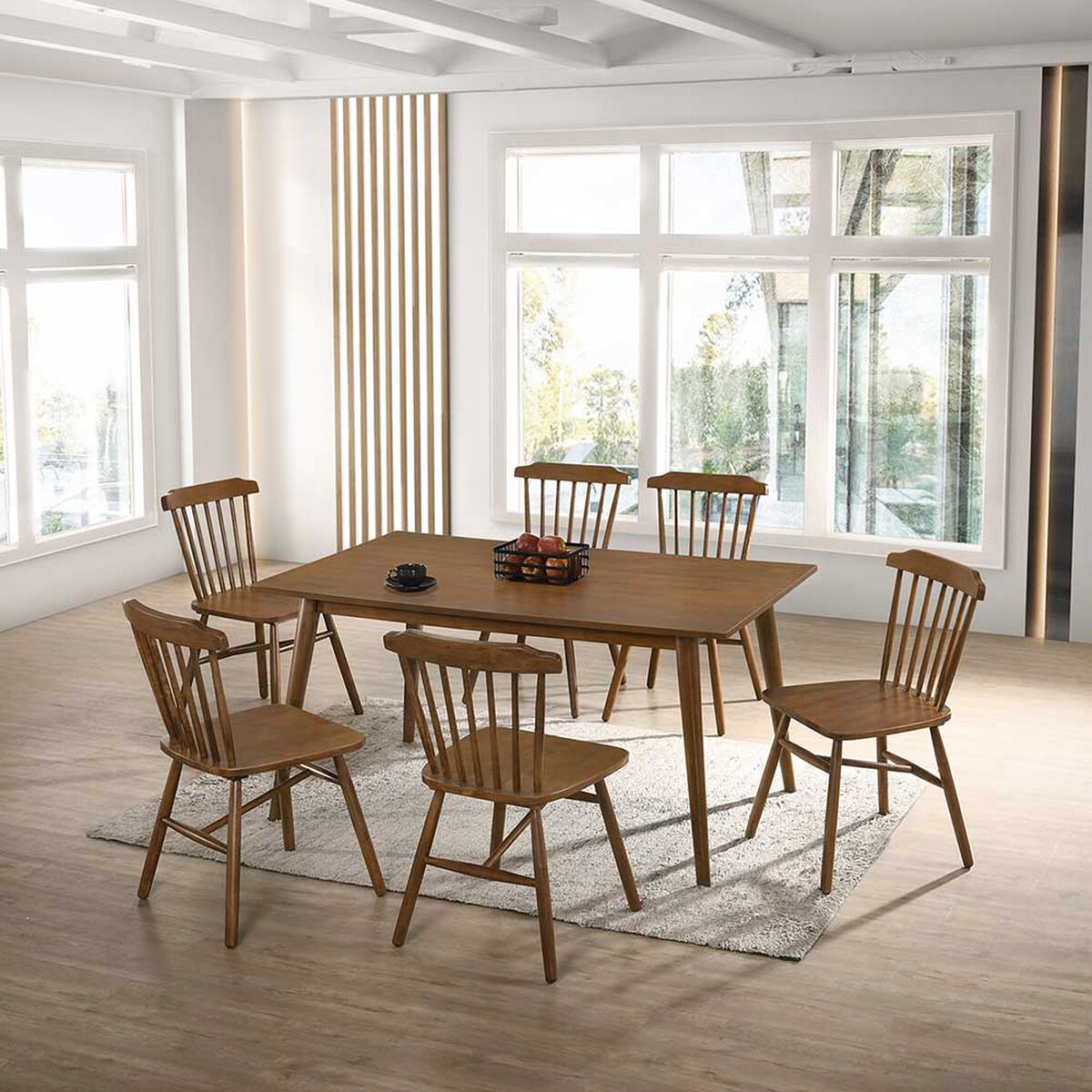Mesa de Comedor Favatex Falkong Café Oscuro Negro
