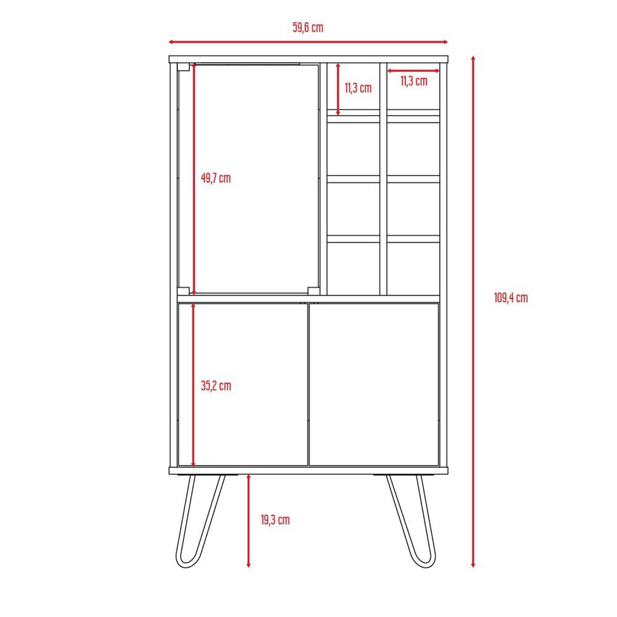 Combo Bar Bajo + Bife TuHome Vassel Miel Plomo