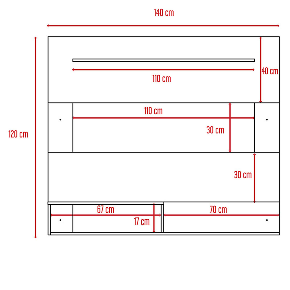 Set Panel TV + Biblioteca Escalera