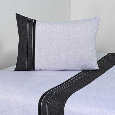 Juego de Sábanas American Family 1 Plaza 144 Hilos Zircon Negro