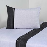 Juego de Sábanas American Family 1 Plaza 144 Hilos Zircon Negro