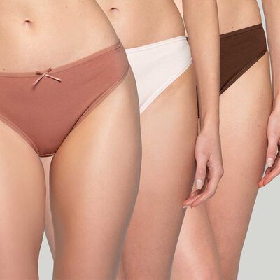 Pack 3 Unidades Calz&oacute;n Bikini Mujer Intime