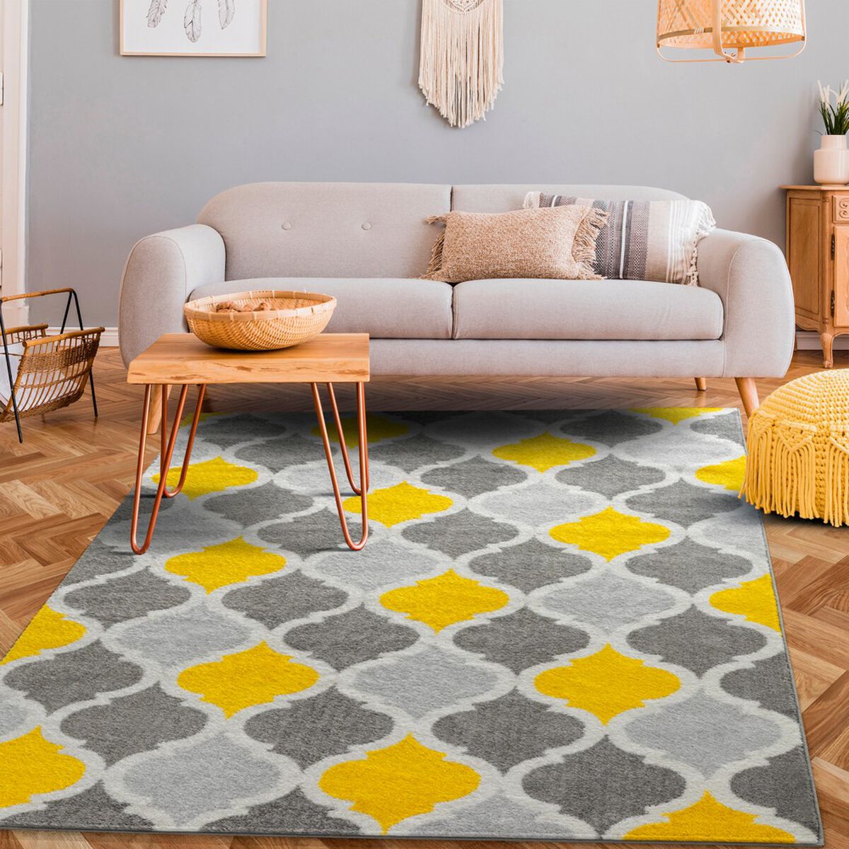 Alfombra Modalfo Florida 120 x 180 cm Amarillo