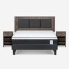 Combo Cama Europea Rosen 2 Plazas New Style 6 BN + Respaldo y Veladores Rachel