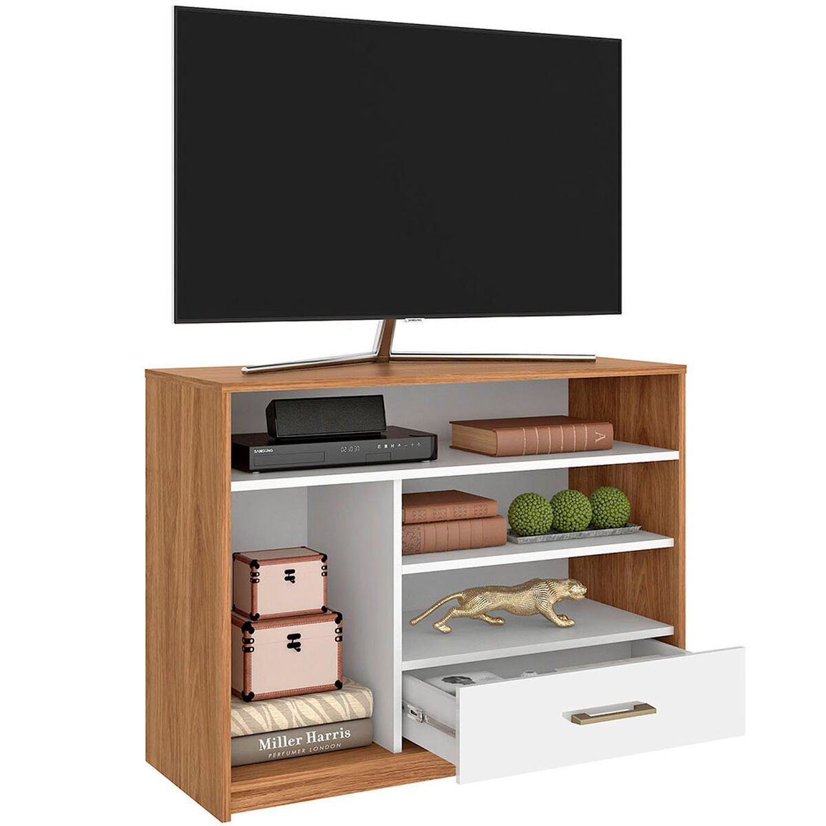 Rack TV Vekkahome Hera Hasta 32" Caf&eacute;