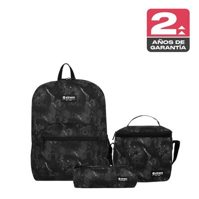 Triple Pack 6XT Mochila Ni&ntilde;o Xtrem F&uacute;tbol Negro