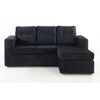 Sofá Modular Kea Rodas 3 Cuerpos Negro