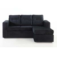 Sofá Modular Kea Rodas 3 Cuerpos Negro