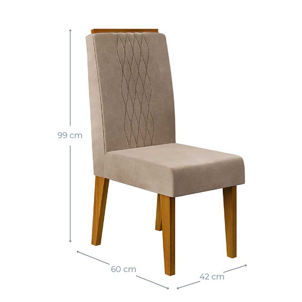 Juego de Comedor Vekkahome Rubi Lia 6 Sillas Café