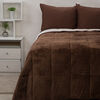 Plumón Flannel Sherpa Casanova Brown 2 Plazas
