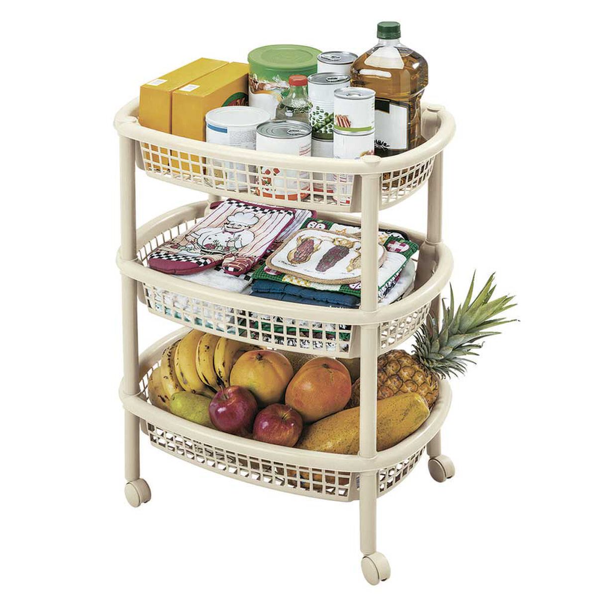 Canasta Movil Ovalada Rimax Taupe