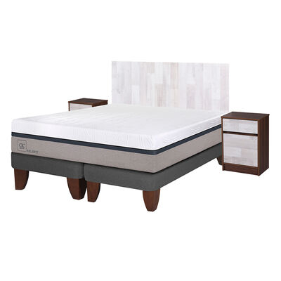 Imagen 2 del producto Cama Europea CIC Base Dividida King Balance + Respaldo + 2 Veladores