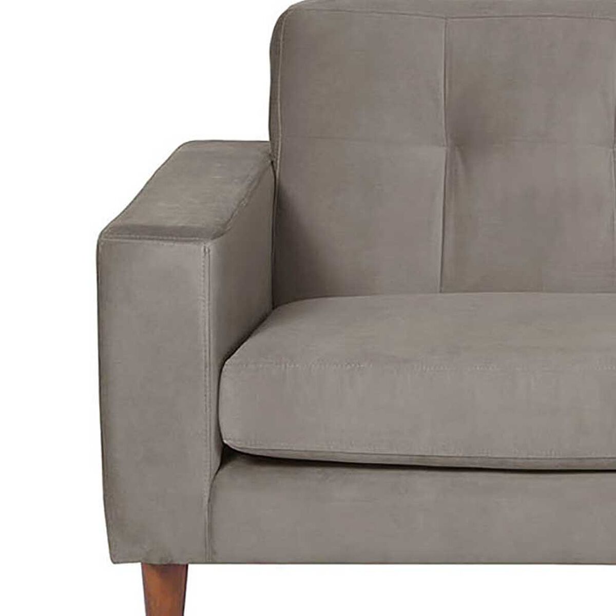 Sofá Latam Home Salermo Tela Velvet 3 Cuerpos Gris