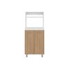 Mueble De Microondas Tuhome Sedona 2 P Blanco Y Fresno Europeo
