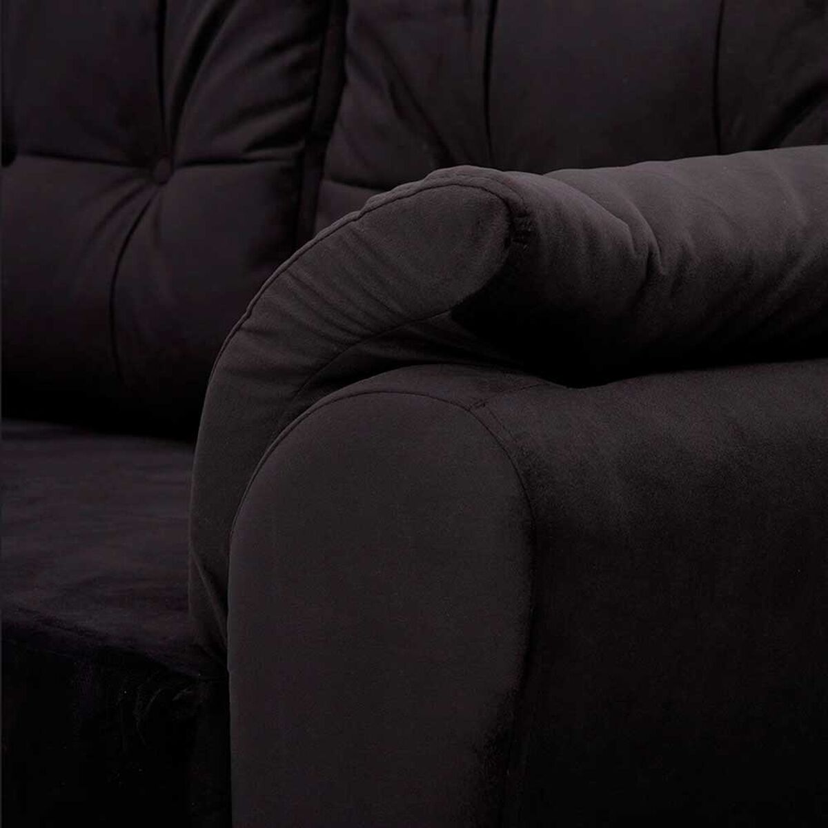 Sofá Seccional Muebles MPR Journey 3 Negro