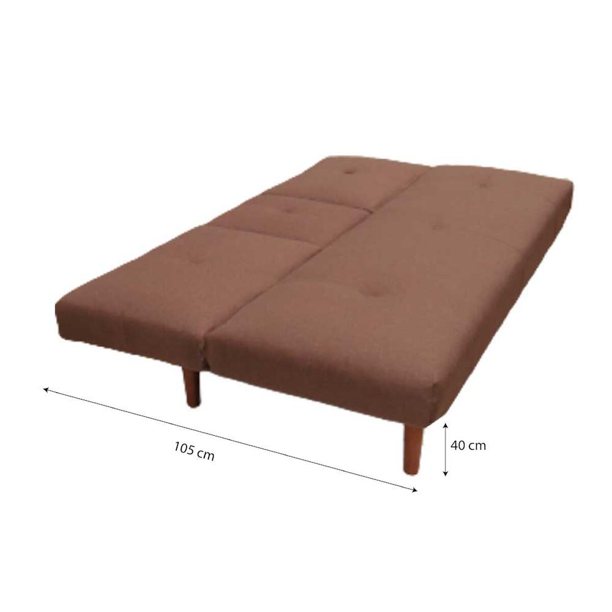Futón Furnitech Amelia 3 Cuerpos Café