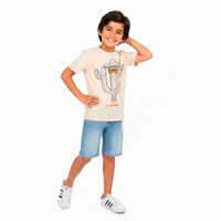 Polera Manga Corta Niño Cutback Arena, Blanco, Menta, Oliva