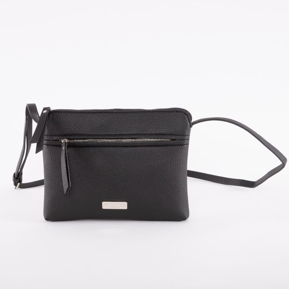Cartera Cross Bag Negra Eco Cuero Mujer Portman Club