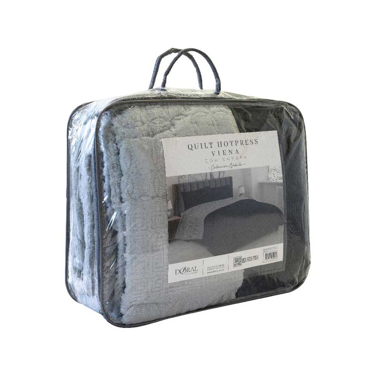 Quilt Doral 2 Plazas Viena Liso Negro