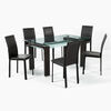 Juego de Comedor Spazzio New Prisma Nogal 6 Sillas