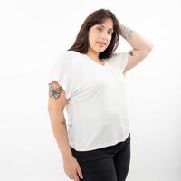 Polera Manga Corta Mujer Extralindas Crudo