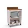Mueble Base de Cocina Premier Vekkahome 2 Puertas Beige