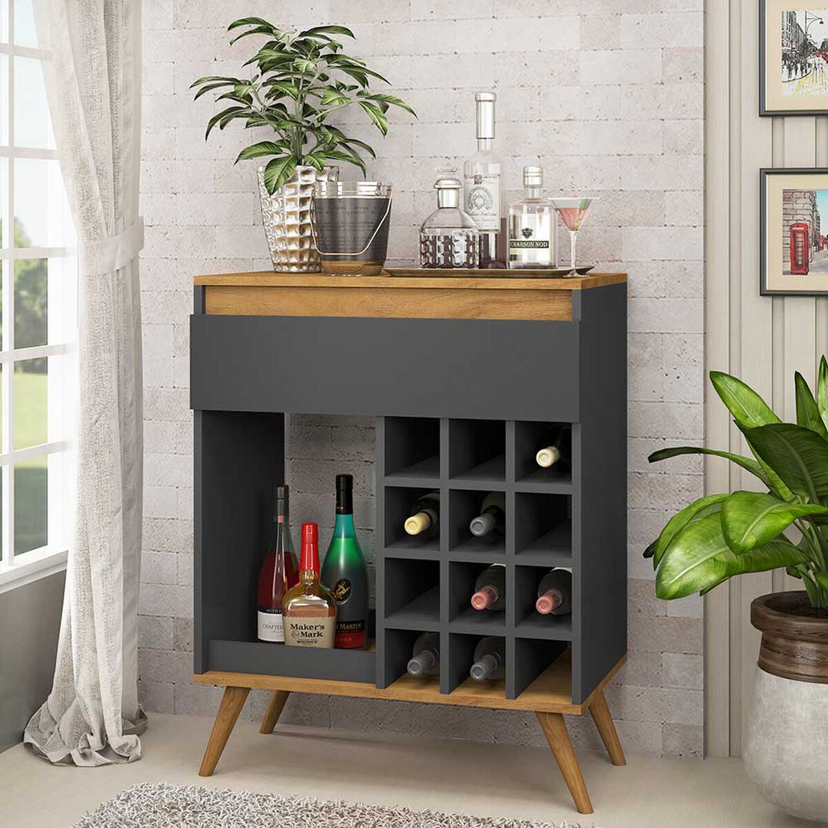 Bar Jdo & Design Retro 1 Cajón Grafito
