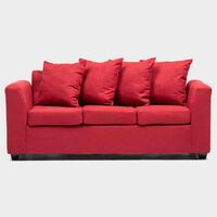Sofá Cabsur Viena 3 Cuerpos Rojo