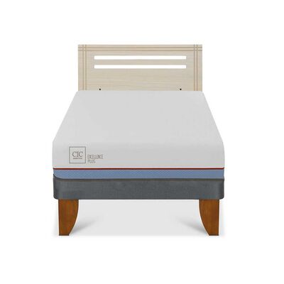 Imagen 1 del producto Cama Europea CIC 1,5 Plazas Excellence Plus + Respaldo Munich Alpino