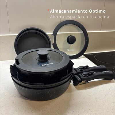 Imagen 2 del producto Batería de Cocina Granito Simplit Oxford 15 Piezas + 12 Utensilios Calipso