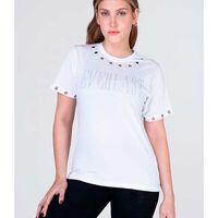 Polera Manga Corta Mujer Casual Sport Everlast White