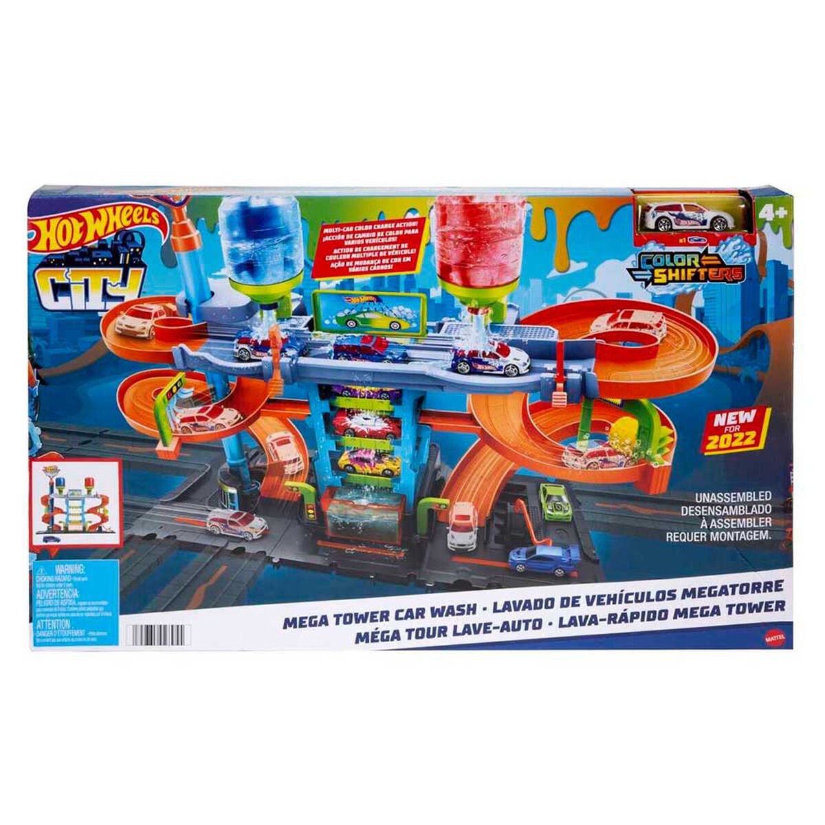 Pista de Auto Mega Torre Autolavado Hot Wheels City
